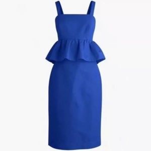 J. Crew Royal Blue Peplum Dress Sz 10